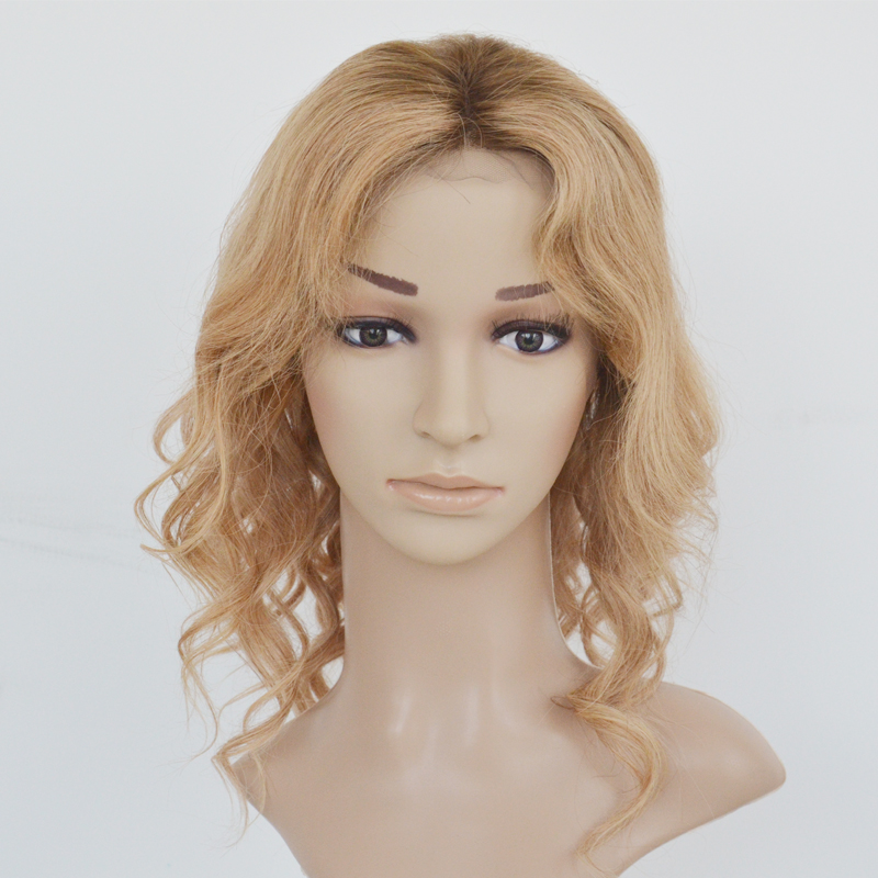 2 Tones Ombre color Long Wavy  Hair Lace Front Wigs human hair wig YL212